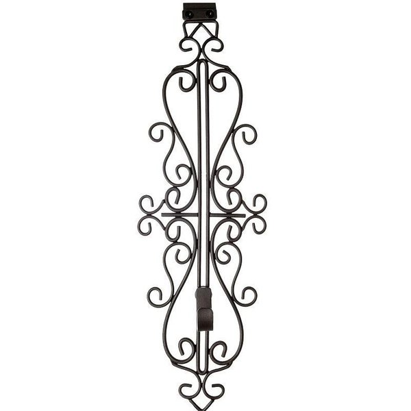 Treekeeper Metal Colonial Wreath Hanger, Iron, Brown, Up to 20 lb, Over the Door Mounting V-20569